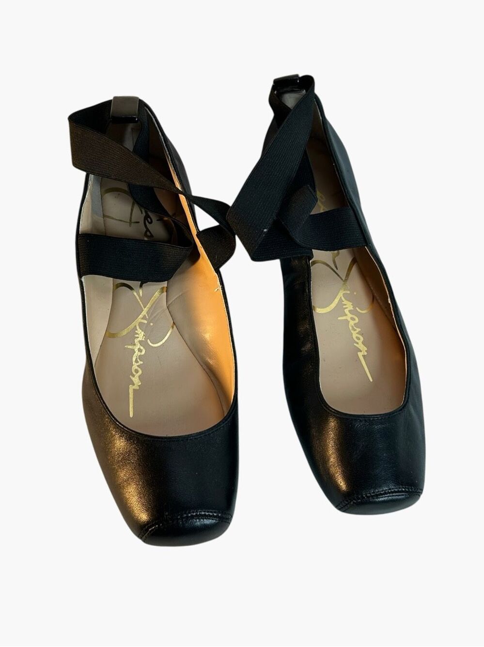 Jessica Simpson Women's Mandalaye Elastic Criss-Cross Ankle Strap Ballet Flat 39